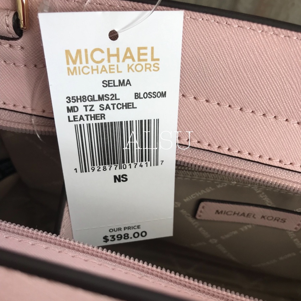 Michael Kors Med TZ Satchel Leather Blossom Rose W - Picture 7 of 8